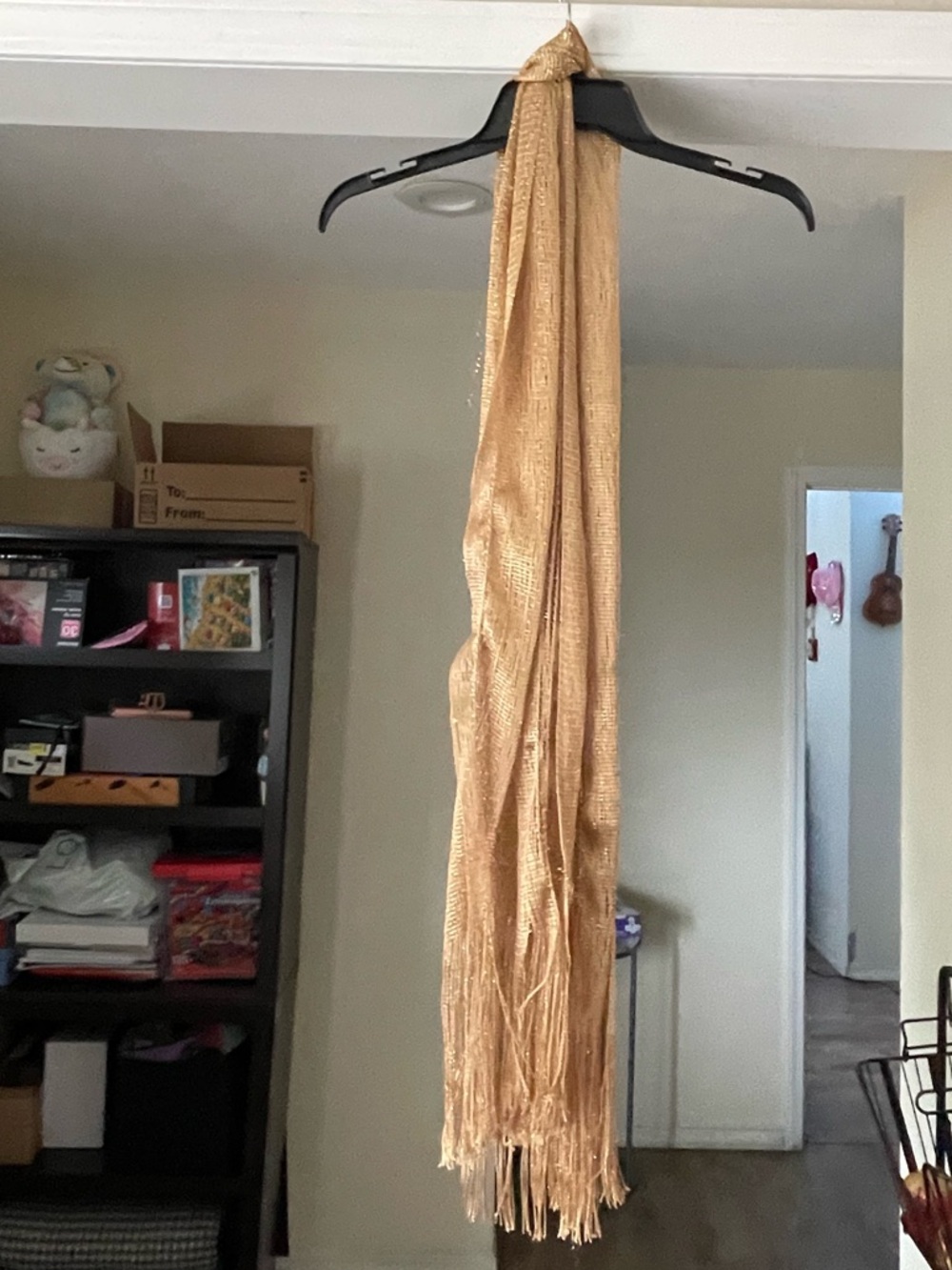 Unlisted Shimmery Gold Fringe Shawl